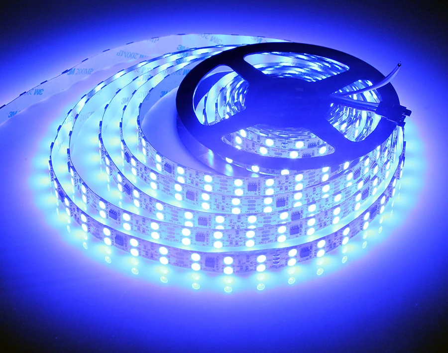 Супер яркий 5 M WS2811 2811 ic 120 светодиодный S/96 Светодиодный s/m 5050 SMD RGB Светодиодные ленты Адресуемая цифровая IP20 двухрядные светодиодные полосы