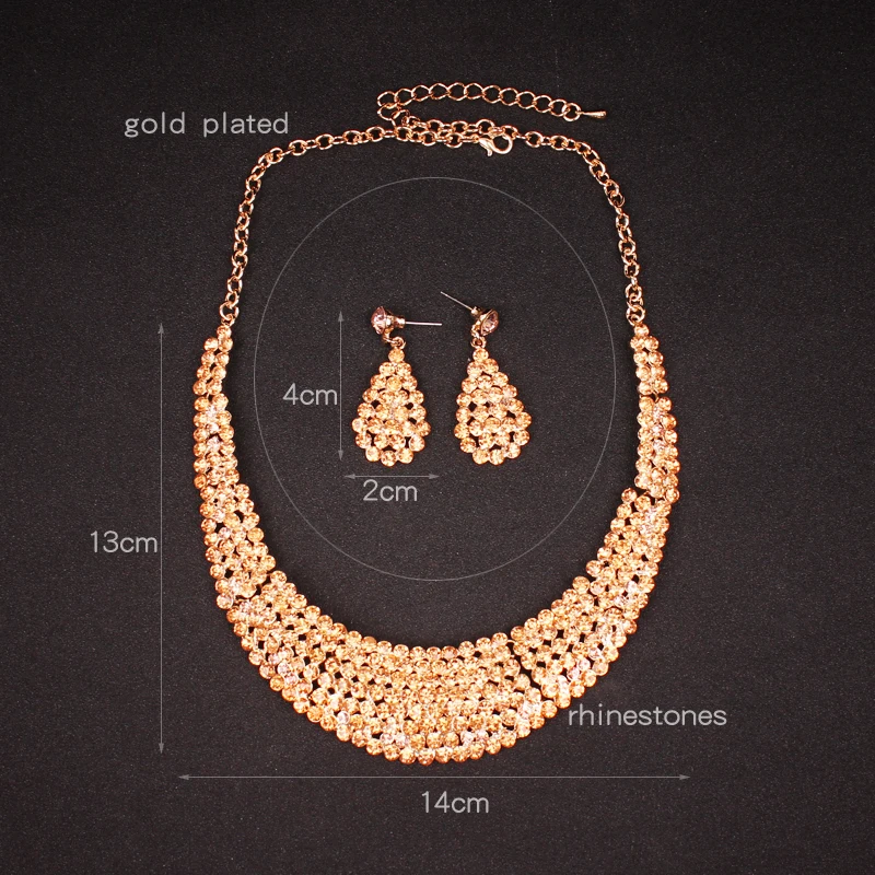 Fashion Gold Color Chain Women Bar Necklace Jewelry With Stones Boho Statement Rhinestones Chokers Chunky Accessories | Украшения и