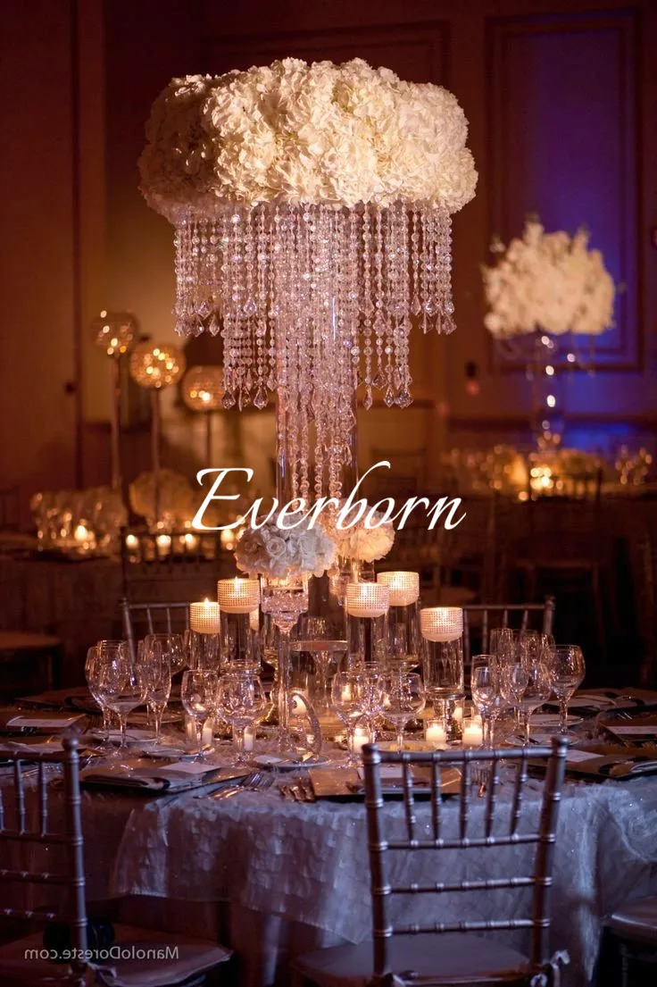 

80cm tall crystal flower stand wedding centerpiece flower chandeliers decoration metal flower holder 10 pcs/lot