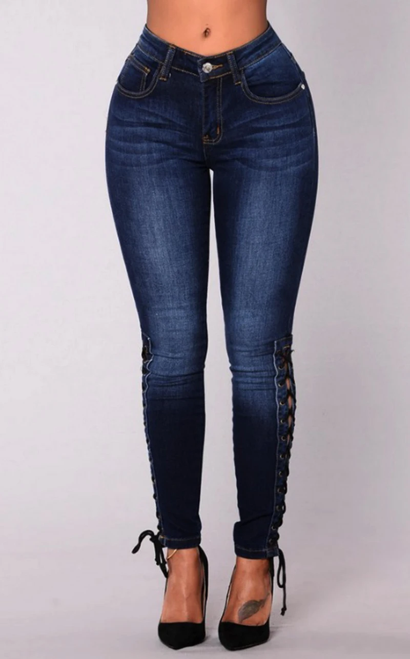 Горячая Распродажа модные стильные сексуальные длинные джинсы для женщин