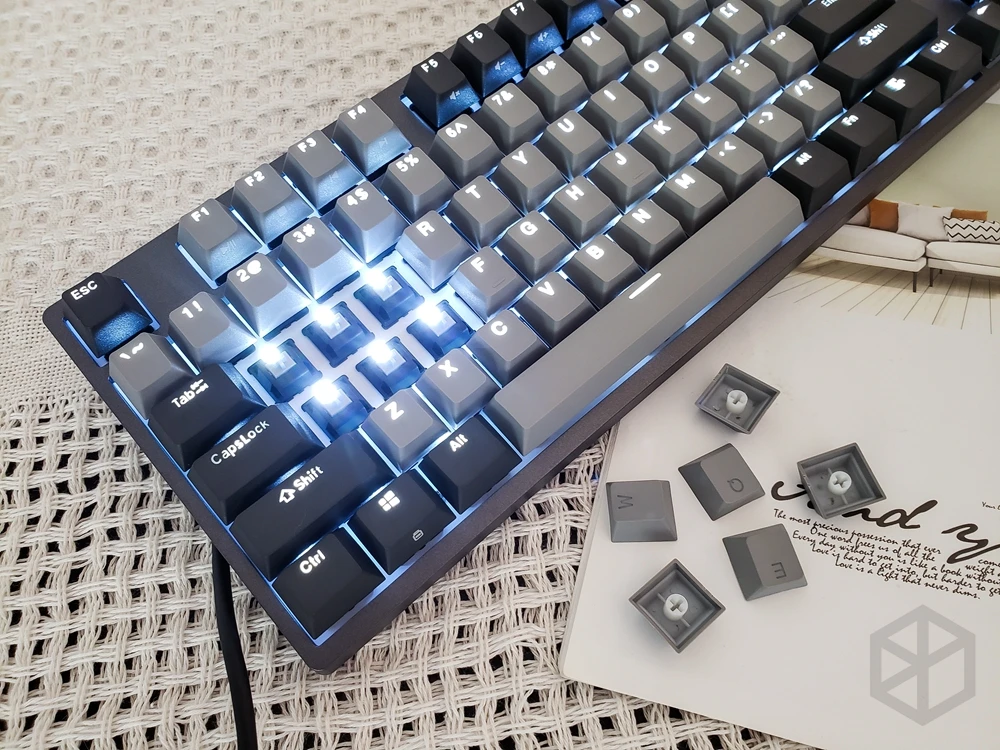 Механическая клавиатура durgod 87 corona k320 с подсветкой cherry mx переключатели pbt doubleshot брелки коричневый синий черный красный серебристый переключатель