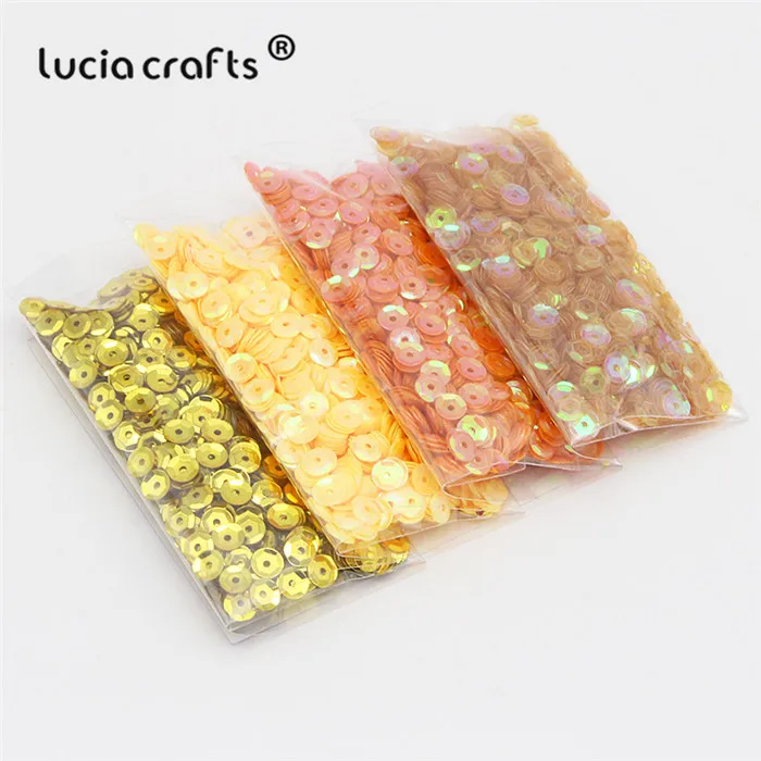 Lucia crafts, 20 г/лот, 5 мм, разные цвета, пластиковые, свободные, с блестками, для дома, вечерние, свадебные, украшения, DIY аксессуары, D0805 - Цвет: Style 6
