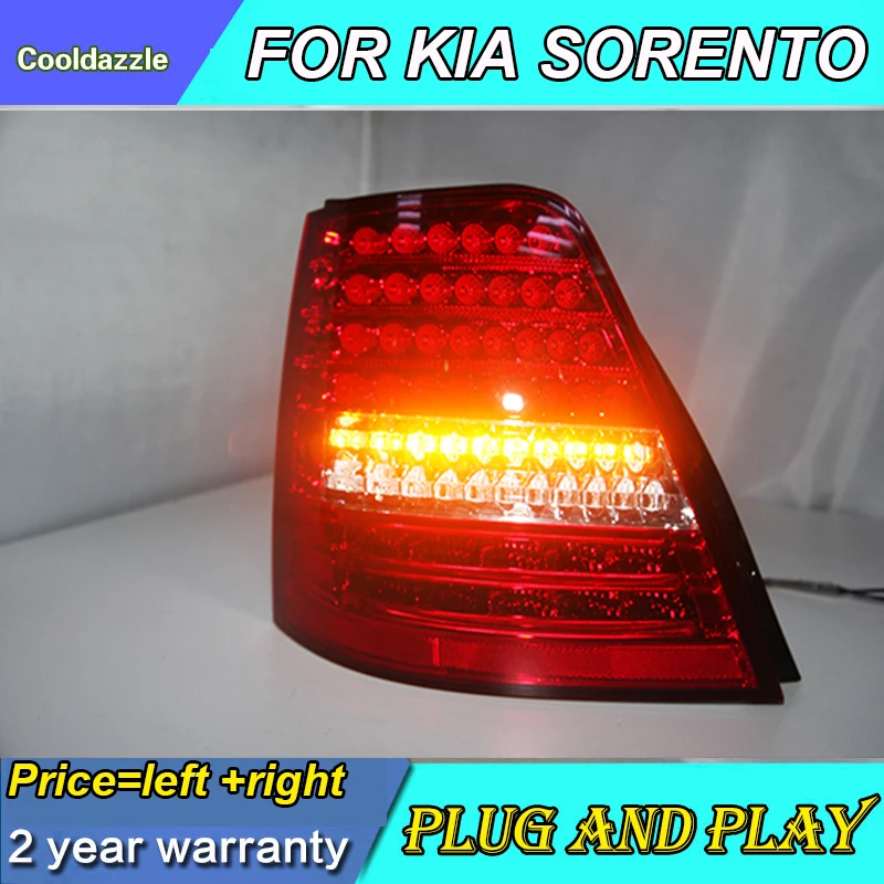 Для KIA Sorento светодиодный задние фонари 2002 2003 2004 2005 2006 год задний фонарь лампа