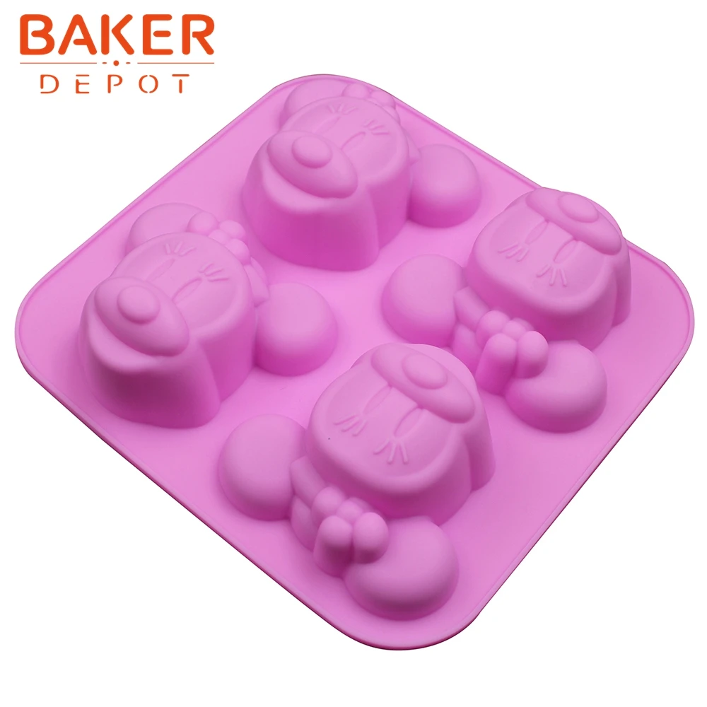Силиконовая форма для выпечки торта с 4 отверстиями|cake mold|pudding moldsilicone cake mold |