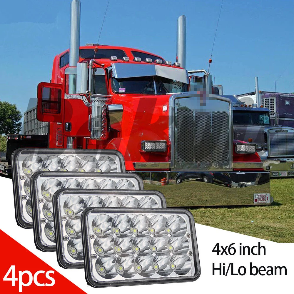 4x светодиодный фары Hi/lo луч для Peterbilt 357 378 379 Freightliner FLD 120 112|Фара авто в сборе| |