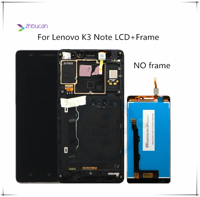 Оригинальный Для lenovo K3 Примечание ЖК-дисплей Дисплей + рамка для A7000 плюс K50