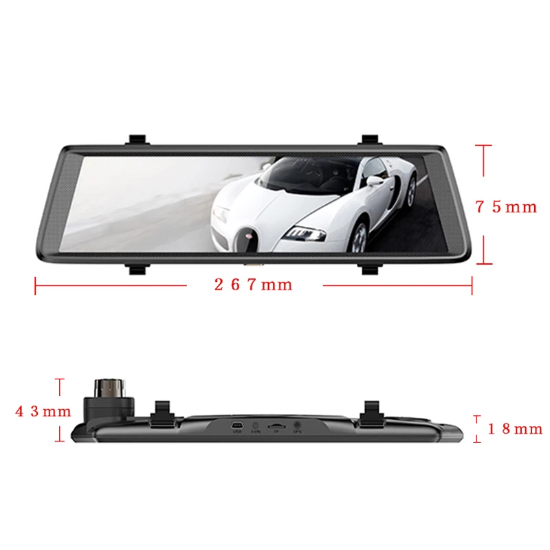 Android 4G Автомобильный видеорегистратор 10 &quotIPS зеркало заднего вида ADAS GPS Navigetor FHD