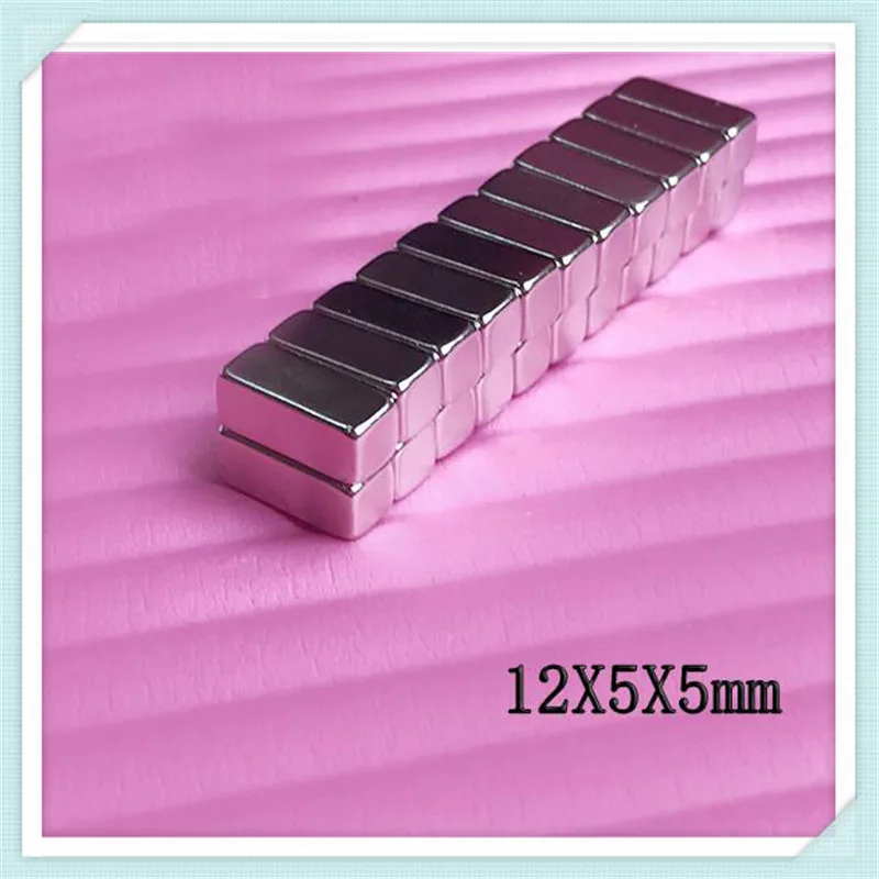 40 шт. кубический Магнит 12x5x5 мм N35 Супер сильный редкоземельный постоянный магнит 12x5x5 мм мощные неодимовые магниты 12*5*5 мм
