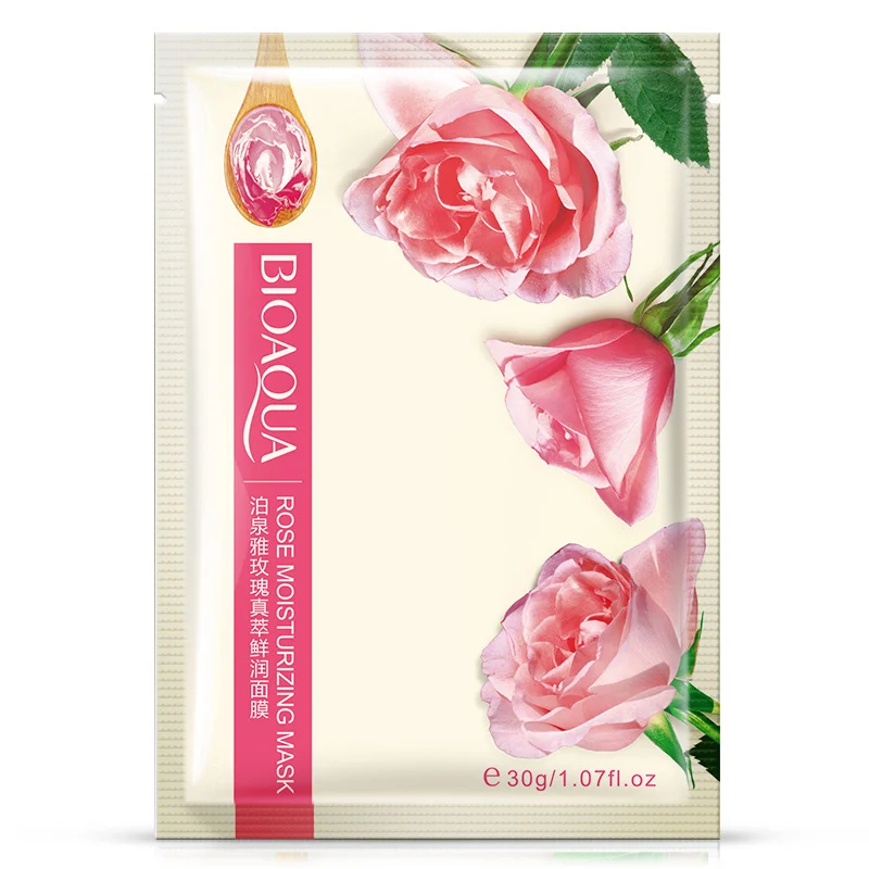 19 ROSE EXTRACT BIOAQUA уход за кожей растительная маска для лица увлажняющая Масляная маска для удаления черных точек обернутая маска для лица Уход за лицом - Цвет: 19 ROSE EXTRACT