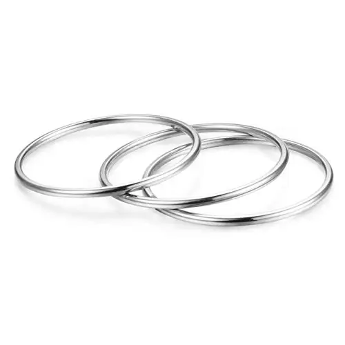 Silver 3 PCS BALMORA, 3 шт., 925 пробы, серебряные, стекируемые кольца для женщин, дамское кольцо на кончик пальца, складывающееся, миди кольцо, вечерние, подарки, модное ювелирное изделие - Цвет основного камня: Silver 3 PCS