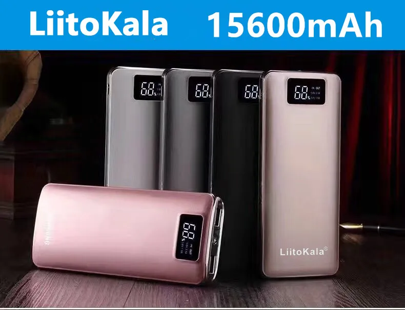Liitokala lii d011 Портативный батареи 15600 мАч ЖК дисплей внешний Батарея Быстрый