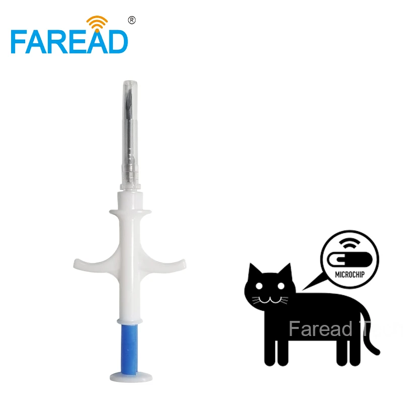 ISO11784/5 FDX-B 134.2Khz 2.12*12mm veterinary syringe bioglass dog tracking RFID chip animal microchip