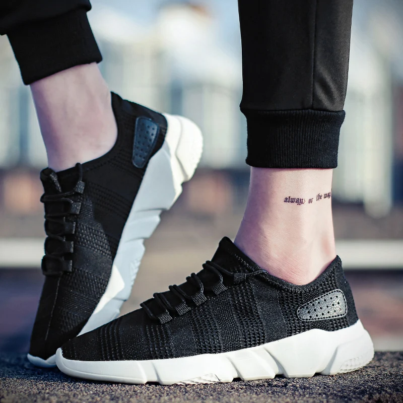 

2019 summer Cheap Man Running Shoes Sneakers For Men Comfortable Sports Shoes Male Ultra Light Walking Shoes Black Zapatillas