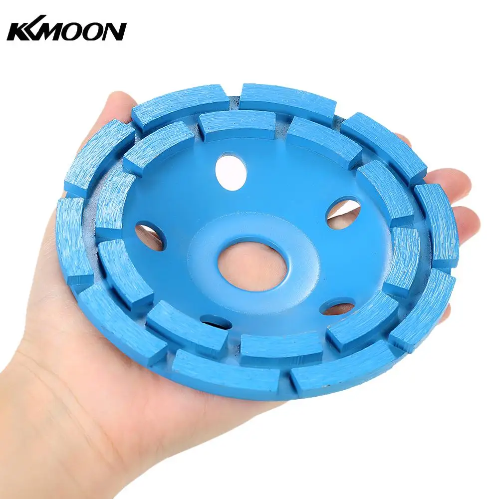

125mm 5" Diamond 2 Row Grinding Wheel Disc Bowl Shape Grinder Cup 22mm Inner Hole for Concrete Granite Stone Ceramics Tools