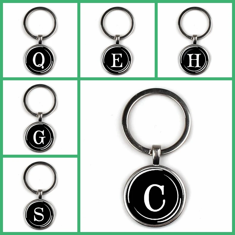Модный персонализированный брелок для ключей 26 букв идентификационных со
