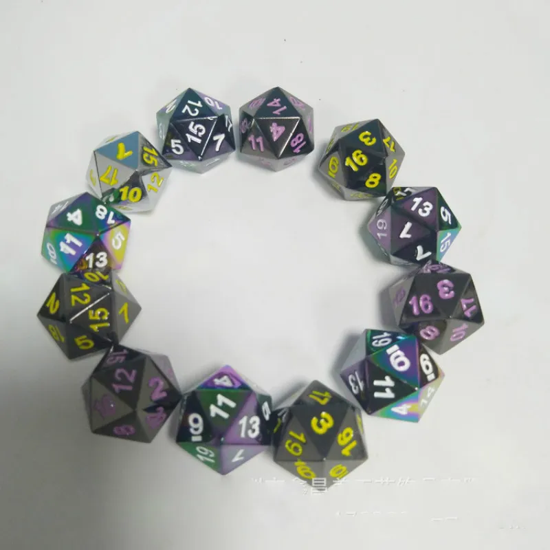 1 шт. международная торговля Горячая D20 лицо цифровой металл игра игральные кости одного зерна 20 мм