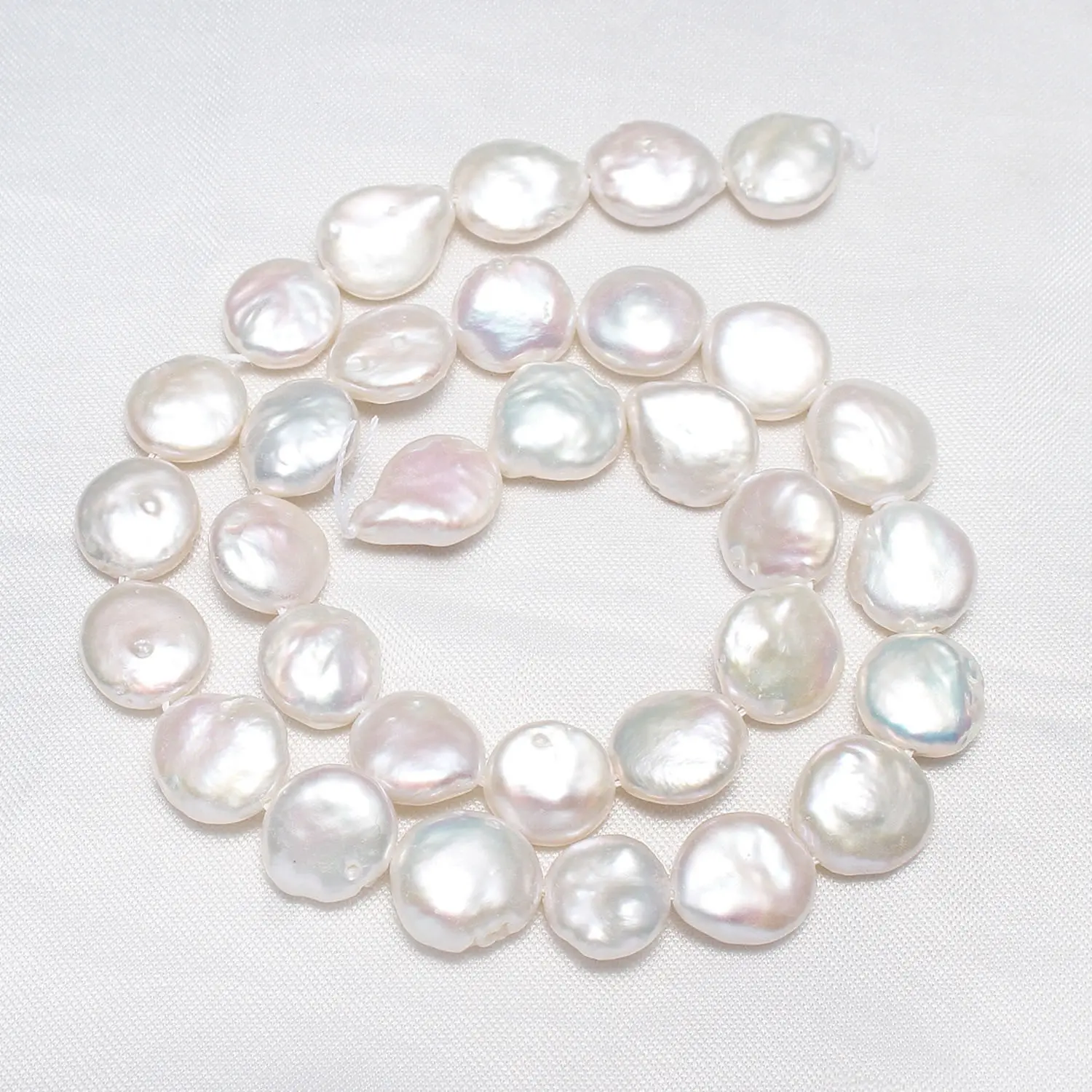 

Cultured Coin Freshwater Pearl Beads Flat Round Natural White 11-12mm Approx 0.8mm Sold Per Approx 15.7 Inch Strand