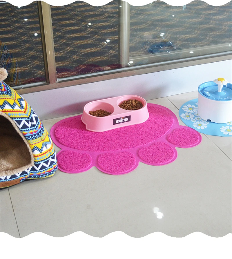 Коврик для кормления кошек и собак из ПВХ 6 мм|dog water mat|pvc dog pawcat mat cleaning |