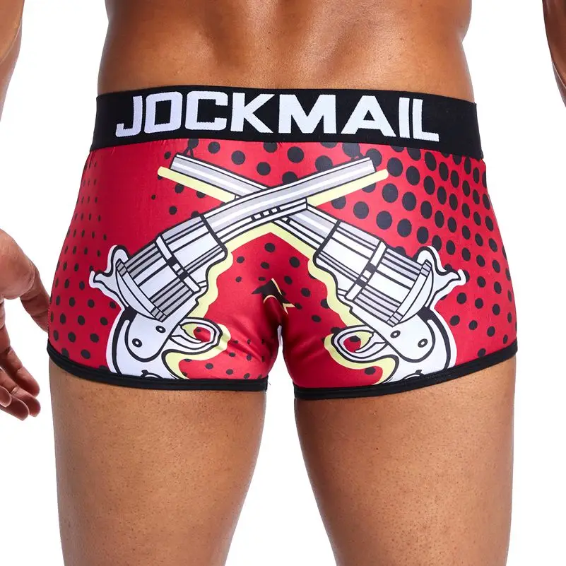 06 JOCKMAIL сексуальные мужские трусы боксеры игривые печатные Гей Нижнее белье кальсоны мужские трусы, Cueca боксеры мужские трусы Горячая Распродажа - Color: 06