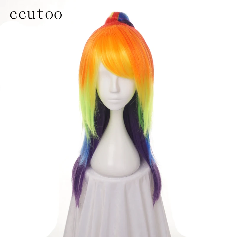 Ccutoo 65 см длинный прямой парик My Little Pony Mix с одним чипом синтетический для конского