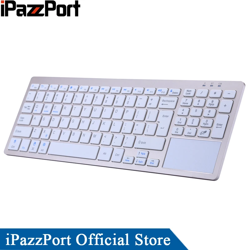 IPazzPort Мини Bluetooth беспроводная клавиатура с тачпадом для IOS/Android/Windows планшет iPad