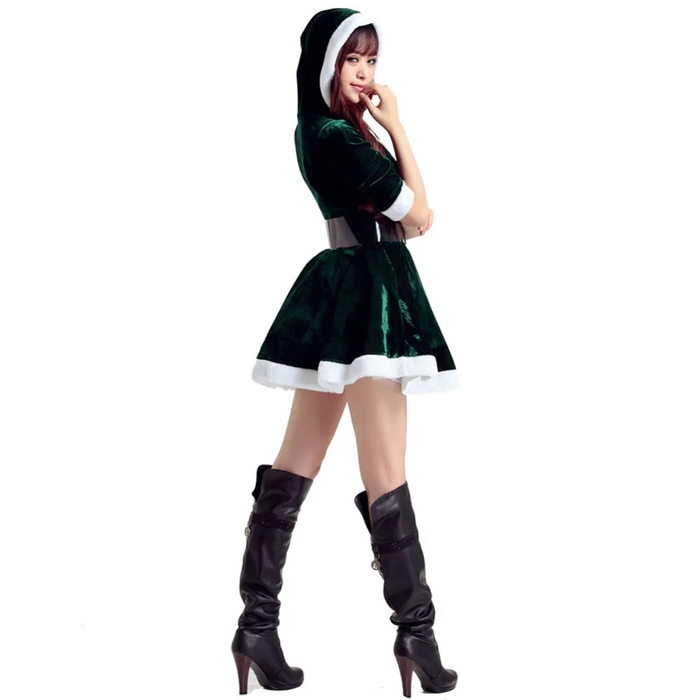 Женский костюм Санты для взрослых соблазнительный Mrs Miss Клаус рождественское