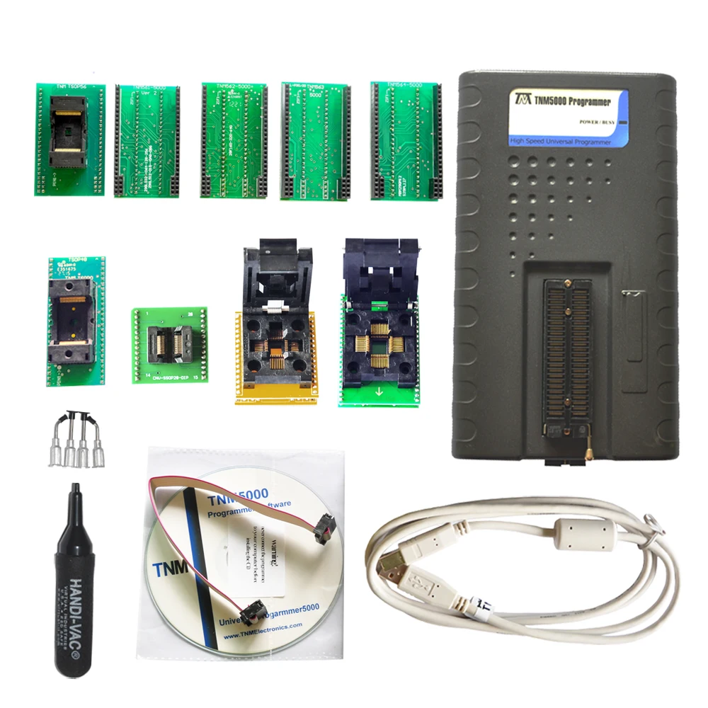 USB ISP Nand программатор TNM5000 записывающее устройство + комплект адаптеров 5 шт.