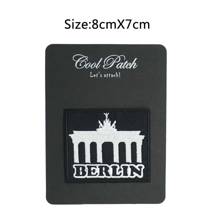 Берлине Пособия по немецкому языку y District рок вышитая музыкальная группа логотип