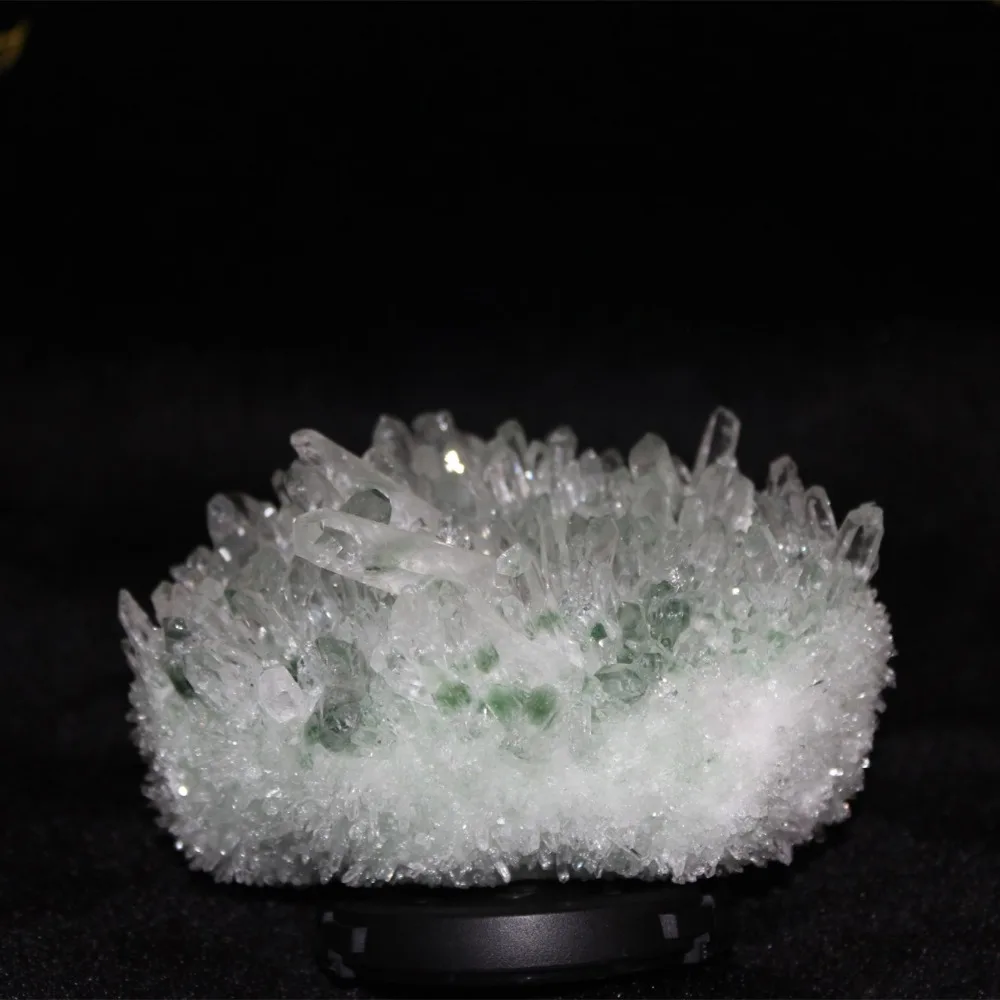 755 г природный зеленый призрак прозрачный кристалл кварца кластера образца кварц