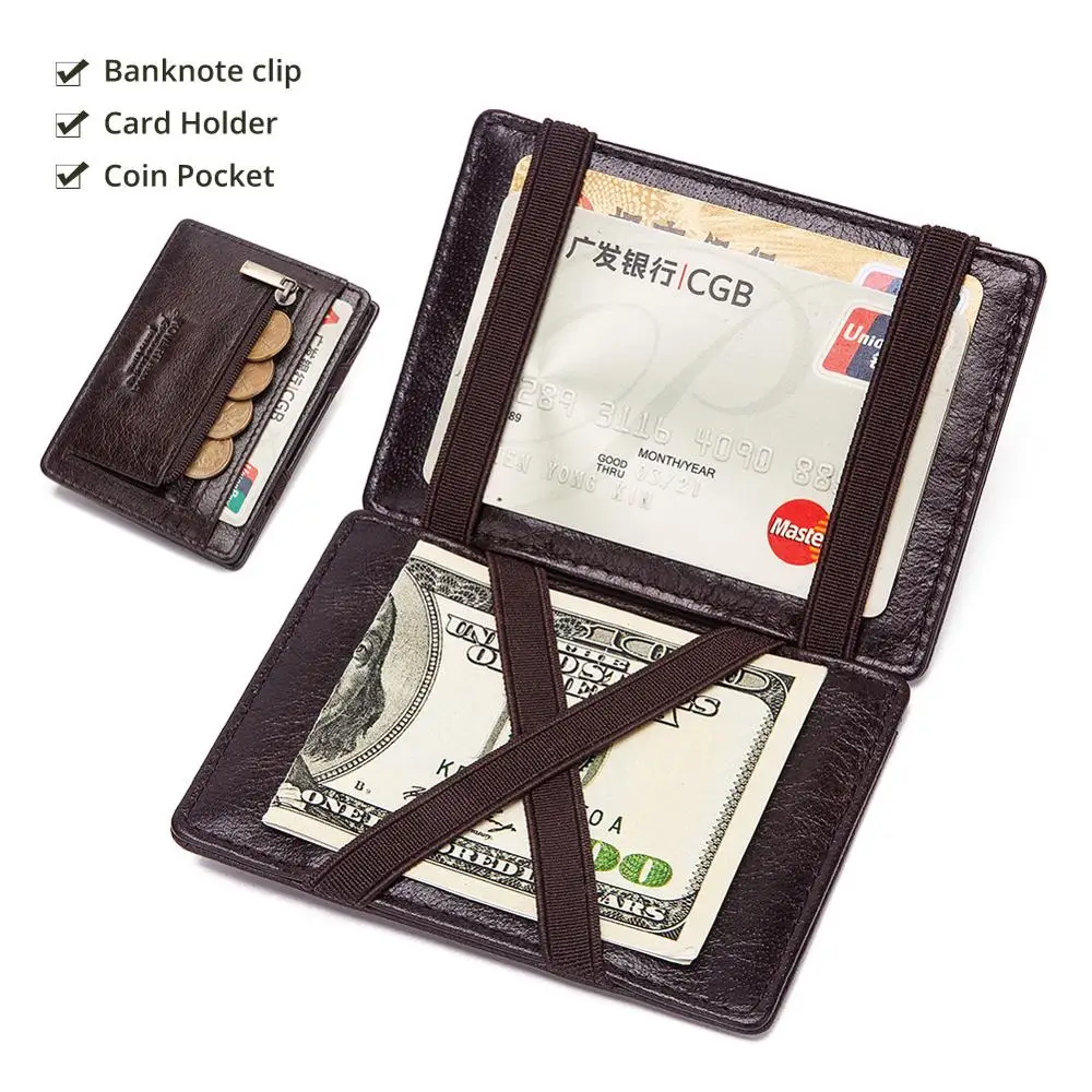 RFID модный мужской простой кошелек из натуральной кожи клатч держатель для карт