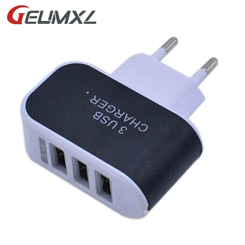 GEUMXL LED 3 порта USB 5V 3.1A Путешествия ЕС вилка стены AC зарядное устройство адаптер для