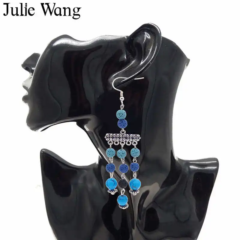 Julie Wang 1 коробка каменные бусины крючок для ушей Колечки аксессуары изготовления