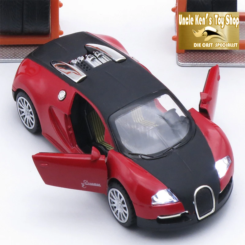 Литая модель машины Bugatti для мальчиков длина 14 см с металлическим материалом