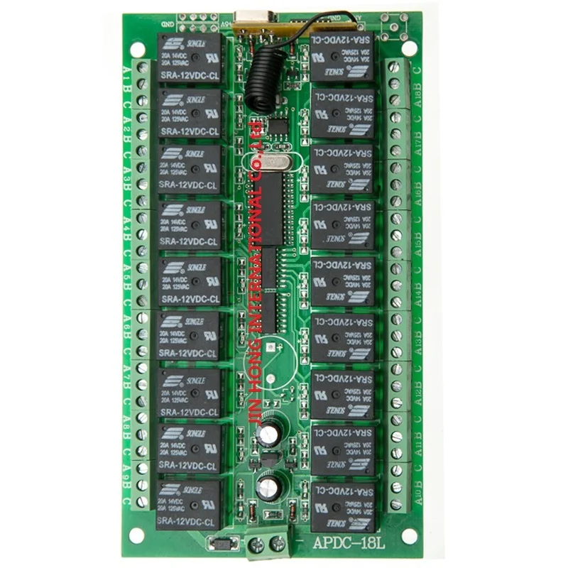 DC 12V 18CH RF Wireless Remote Control Switch System Transmitter + Receiver 315/433.92 MHZ | Электроника