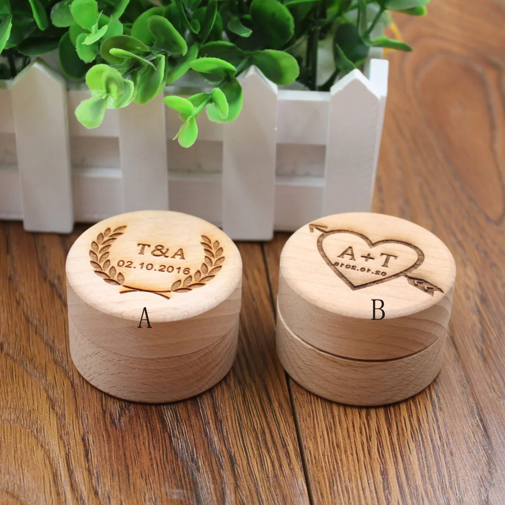 Индивидуальная коробка для кольца свадьбы на День Валентина обручальное кольцо