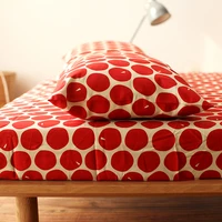 100 cotton japan style warm king size 3 pcs 4pcs twill reactive printing bedding set tomato printed duvet cover set red quality