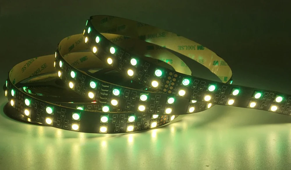Двухрядная RGB Светодиодная лента Водонепроницаемая 5050 120 светодиодный s/m 5 м DC12V 24 в RGB RGBW RGBWW белое теплое белое светодиодное освещение Гибкая неоновая лента