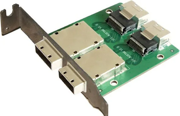 

mini SAS 4X SFF8088 26pin External Male to 4I SFF8087 Internal Male 36pin adapter converter card
