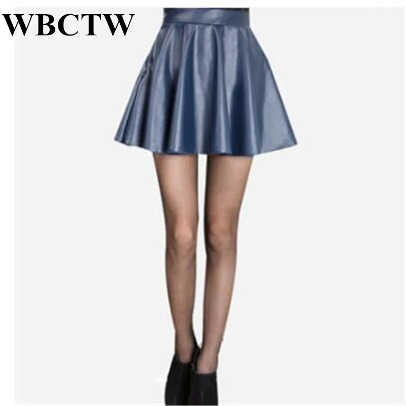 Мини Летние Юбки Симпатичные Лолита Стиль ПУ Искусственной Кожи 6XL 7XL плюс Размер