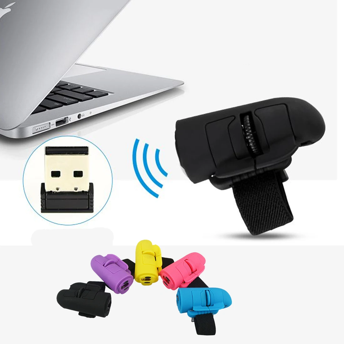 Универсальная USB мышь NOYOKERE 2 4 ГГц Беспроводная оптическая перстень для ноутбука
