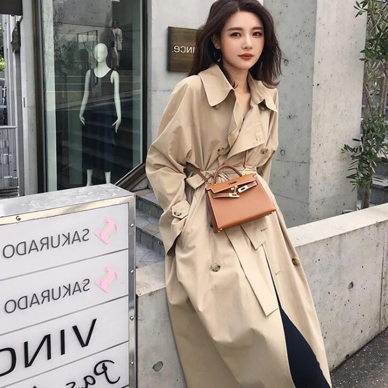 Новинка 2020 весенне-осенний женский однотонный Тренч Европейская мода офисное