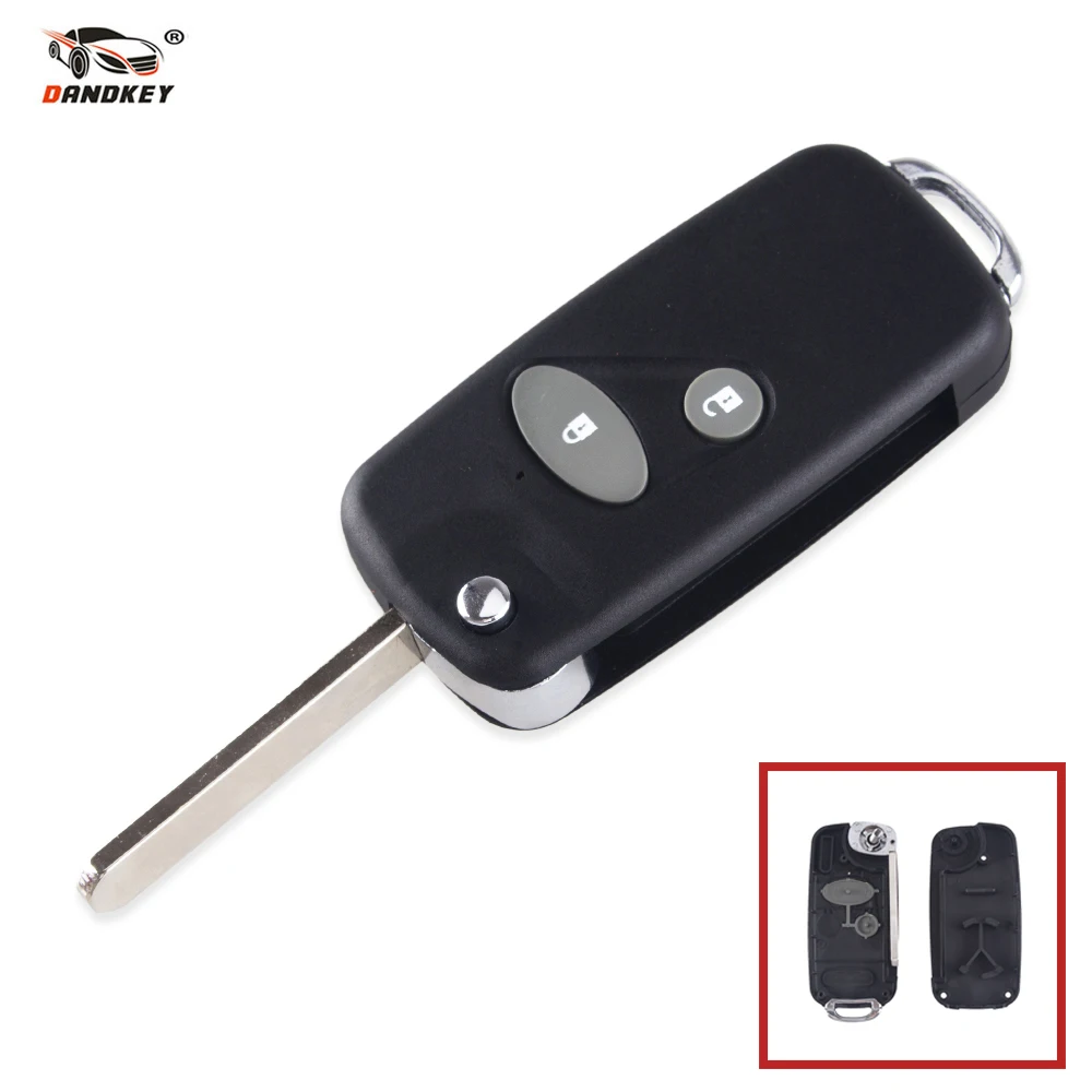 Dandkey 20x2 кнопки дистанционный Складной Корпус ключа чехол для Honda Accord Civic HRV CRV S2000 и