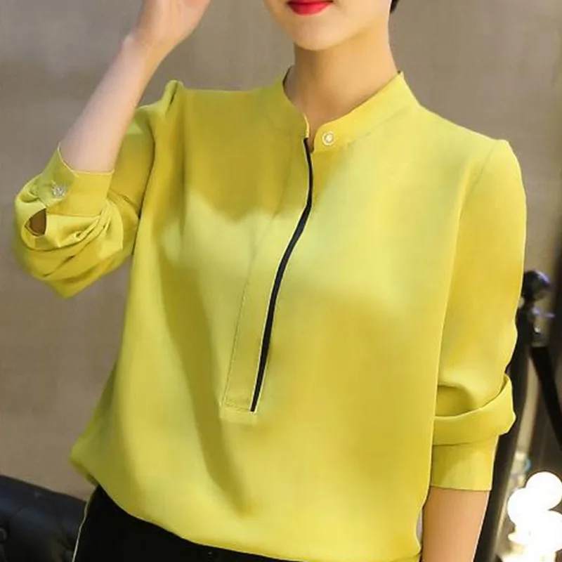 Горячая распродажа женщины топы и блузки 2016 новинка длинным рукавом сплошной