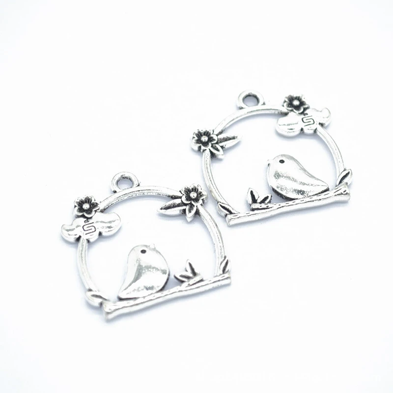 

35pcs Flower Bird Charms DIY Jewelry Making Pendant Fit Bracelets Necklaces Earrings Handmade Crafts