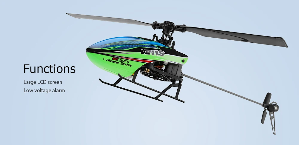 Abay Горячая V911S 2,4G 4CH 6-Aixs Gyro Flybarless RC вертолет RTF YH-108