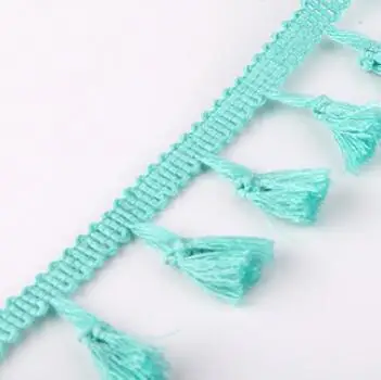 mint green Радужные кисточки с кружевной лентой падения края кружевные планки DIY Свадебная вечеринка ремесел ручной работы; Прошитые мужские Шторы одежда аксессуар на 2 размера больше - Цвет: mint green