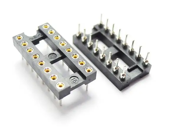 Бесплатная доставка круглый отверстие DIP16 гнездо 16PIN чип база ic слот 10 шт./лот|lot|lot