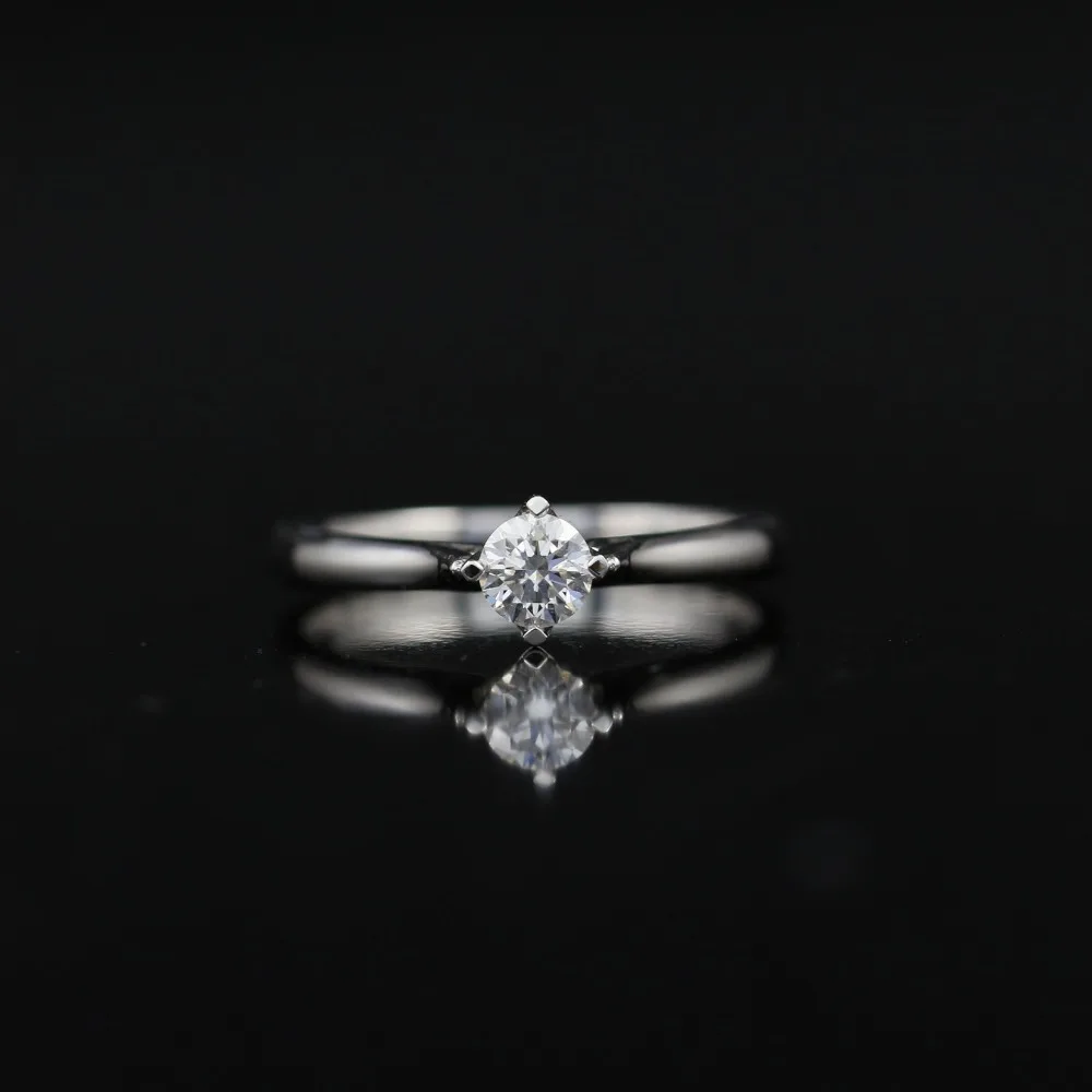 Женское кольцо с натуральным бриллиантом LASAMERO 0.31CT FG/SI круглой огранкой подарок 18