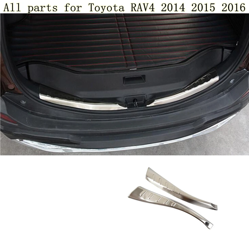Для Toyota RAV4 2014 2015 2016 Стайлинг автомобиля Нержавеющая сталь Внутренний задний