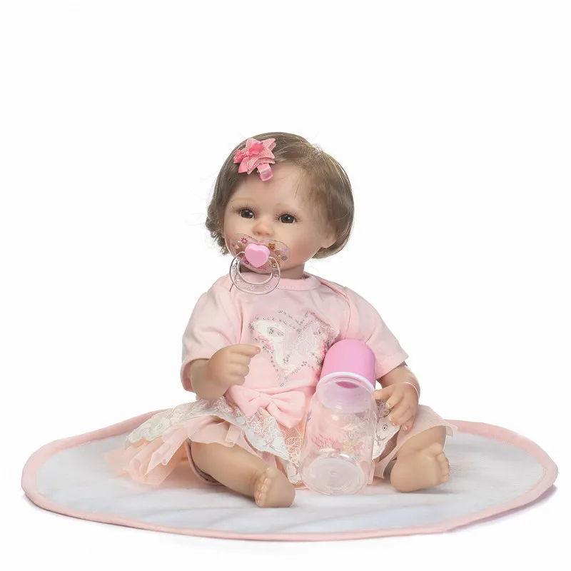 Кукла реборн NPKCOLLECTION силиконовая Реалистичная кукла для новорожденных девочек 16 дюймов 40 см мягкое на